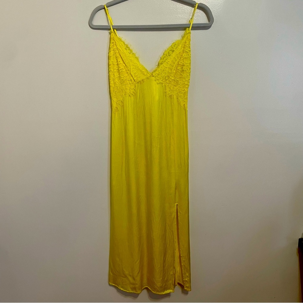 Bershka Silk Lace Split Dress size M